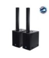 GloboStar® FDB K803+K112BAS 98024-98025-SET PA Column System - Ενεργό Αυτοενισχυόμενο Σετ Ηχείων & Subwoofer Column Κολωνάτο με Ψηφιακό Ενισχυτή FA2.36 AC 220V-50-60Hz - 600W RMS-8Ω + 400W RMS-8Ω (4000W Peak) - IP20 - Μαύρο - Σετ 4 Τεμαχίων